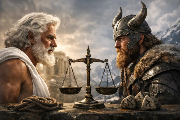 Greek Myths vs Norse Myths in the Face of Fate - Hilt and Stone