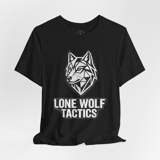 Lone Wolf Tactics Tee — Geometric Wolf Logo Graphic T-Shirt - Hilt and Stone