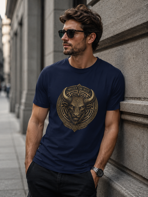Master the Maze Minotaur Emblem T-Shirt - Hilt and Stone