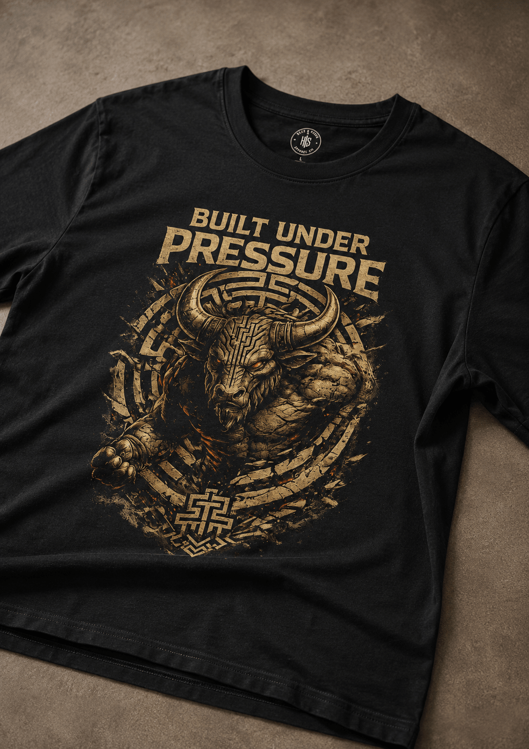 Built Under Pressure Minotaur Graphic T-Shirt - Hilt and Stone