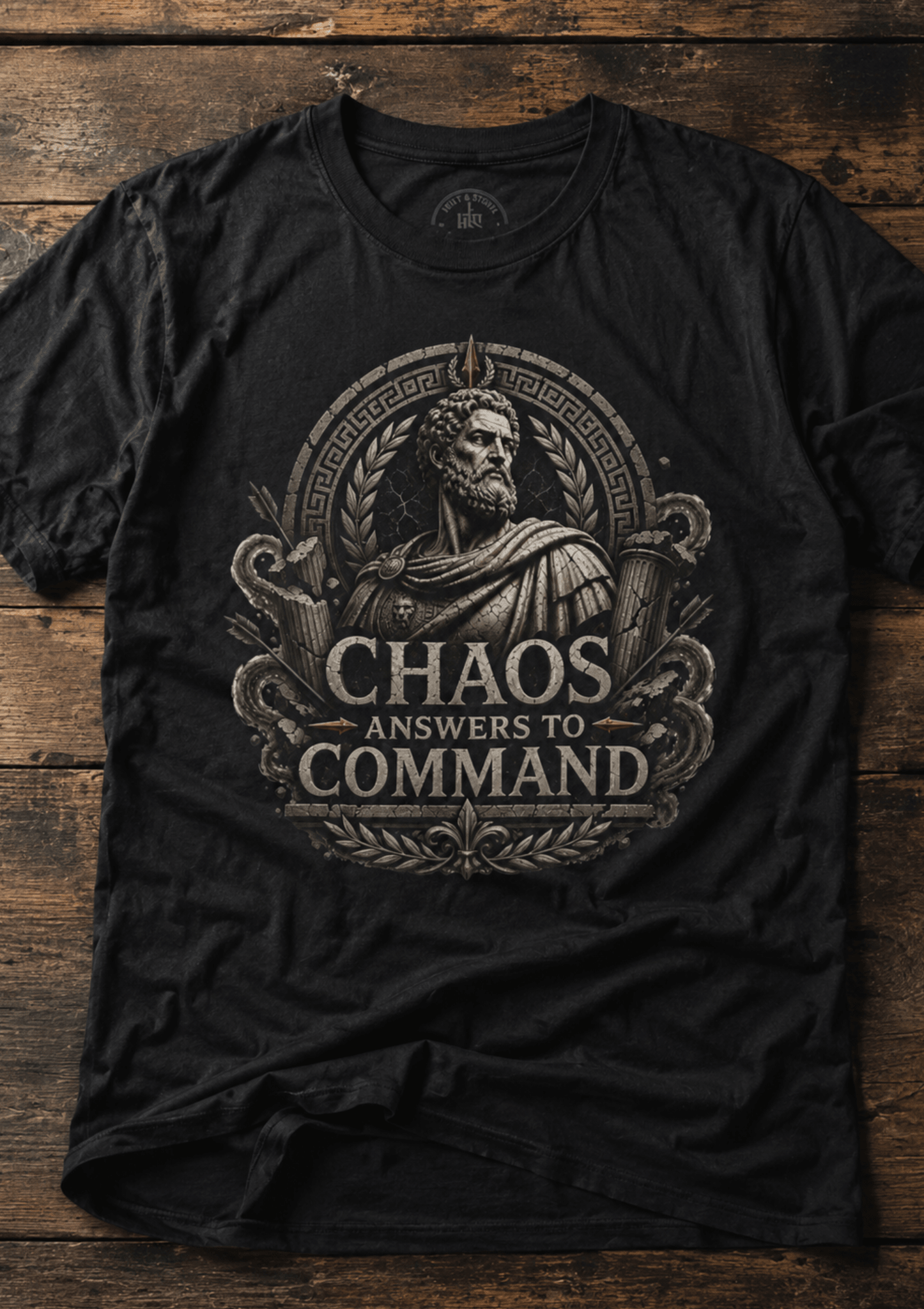 Chaos Answers to Command – Stoic Warrior Graphic T-Shirt - Hilt and Stone