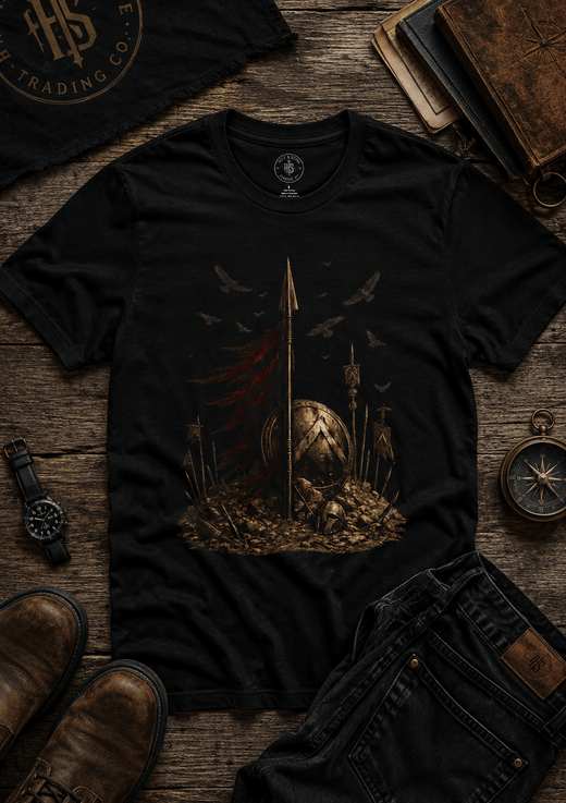 Hold the Line Leonidas Spear T-Shirt - Hilt and Stone