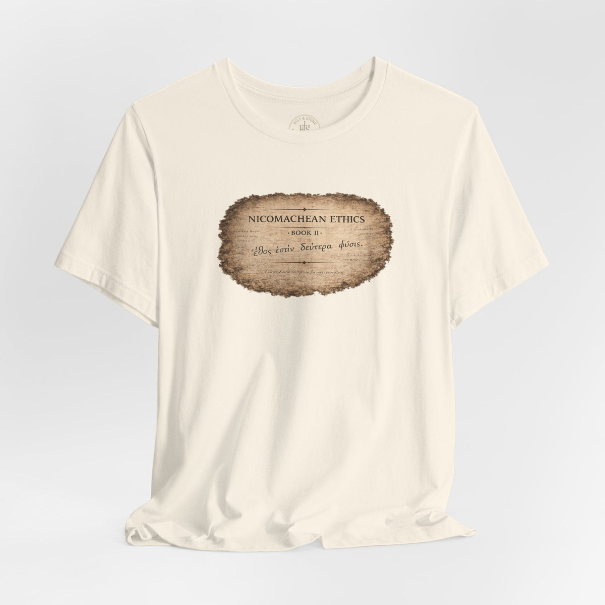 Nicomachean Ethics Signature T-Shirt | Aristotle Virtue Philosophy Graphic Tee - Hilt and Stone