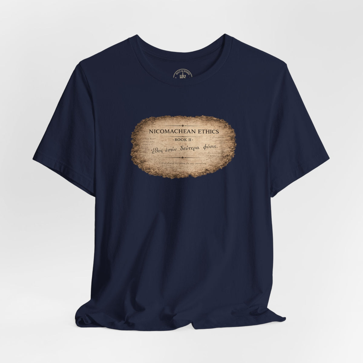 Nicomachean Ethics Signature T-Shirt | Aristotle Virtue Philosophy Graphic Tee - Hilt and Stone