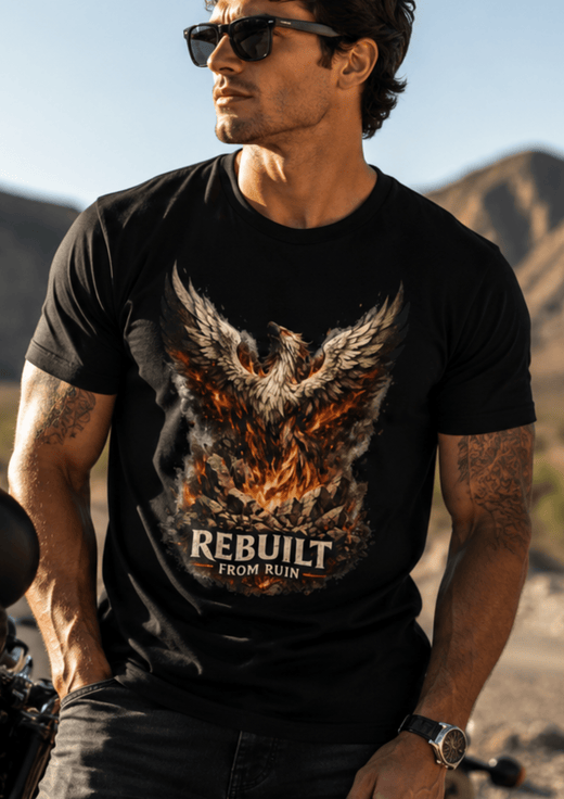 Rebuilt From Ruin Phoenix Graphic T-Shirt - Hilt and Stone