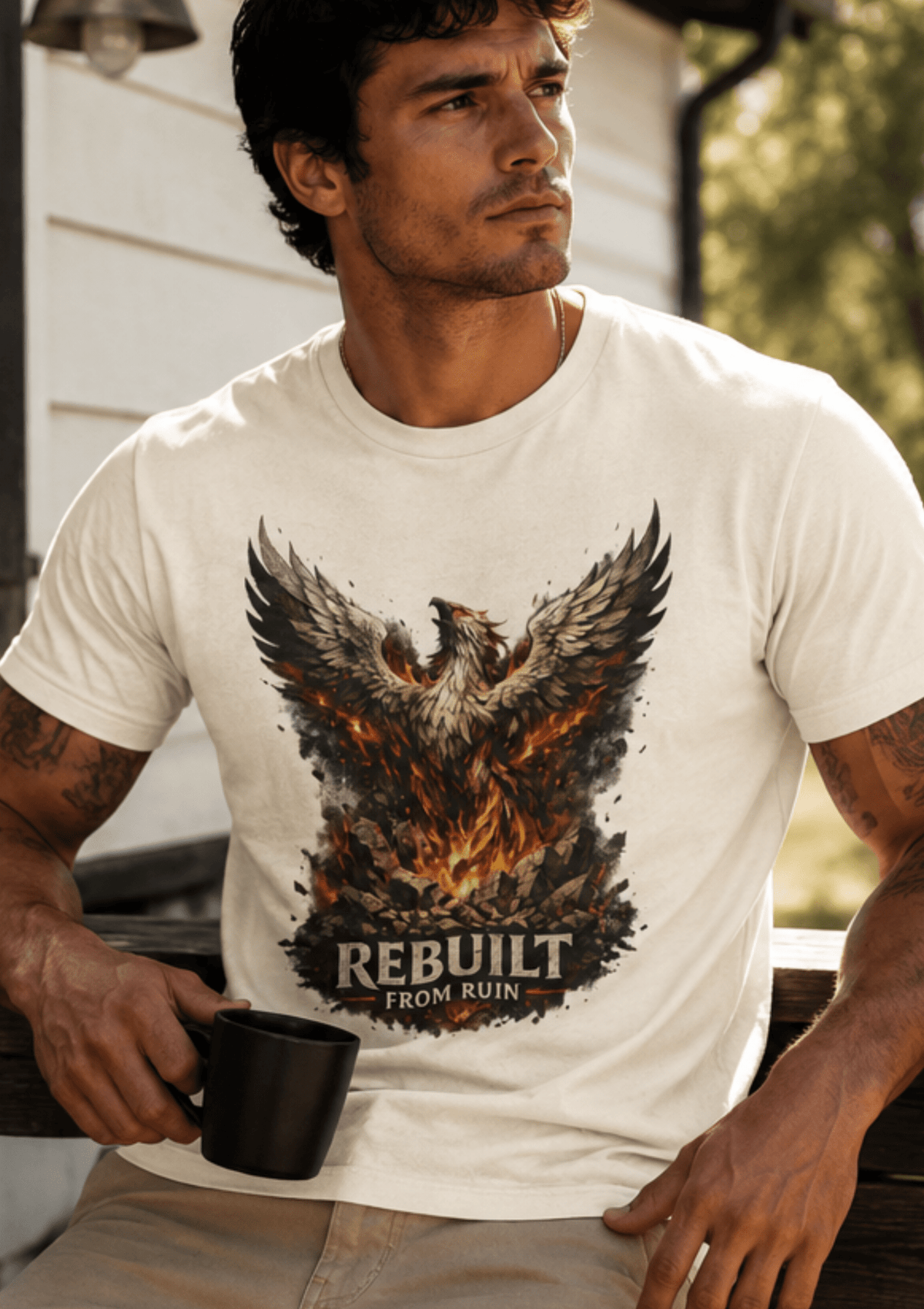 Rebuilt From Ruin Phoenix Graphic T-Shirt - Hilt and Stone