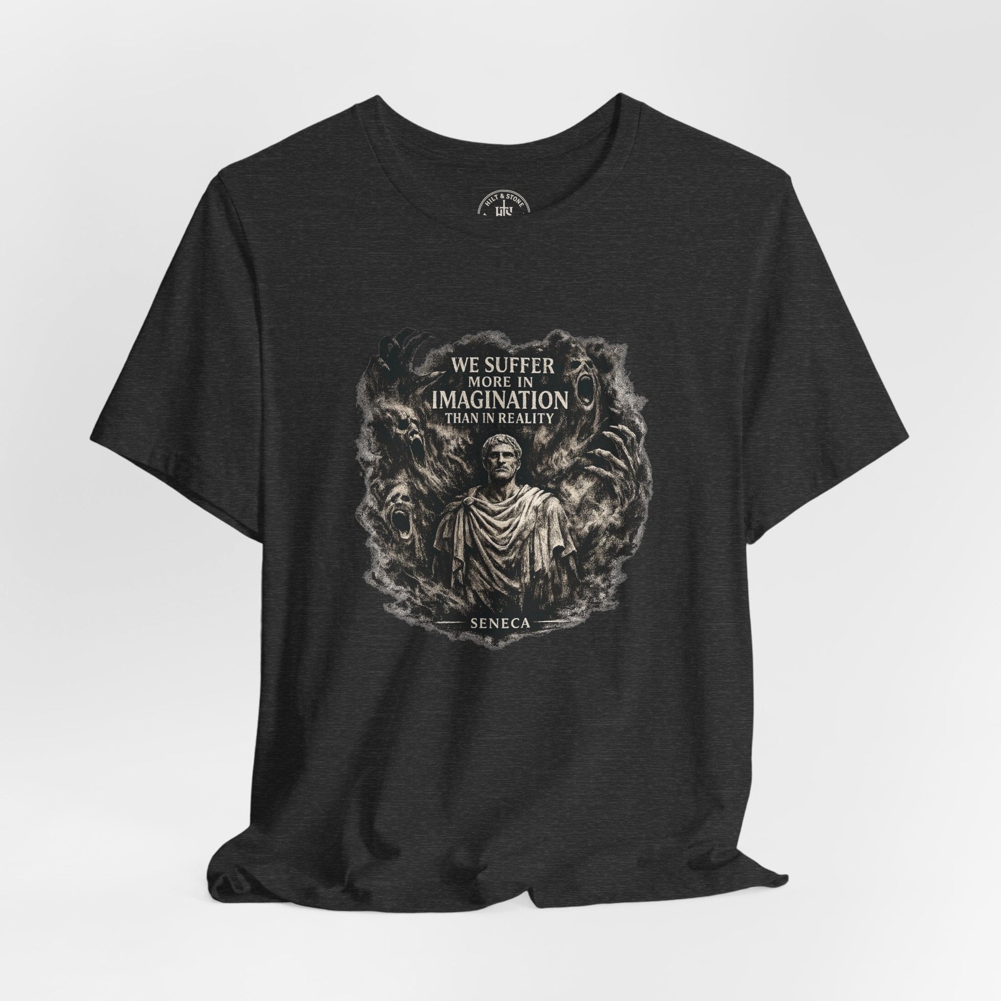 Seneca Shadow Theater T-Shirt – Stoic Philosophy Graphic Tee - Hilt and Stone