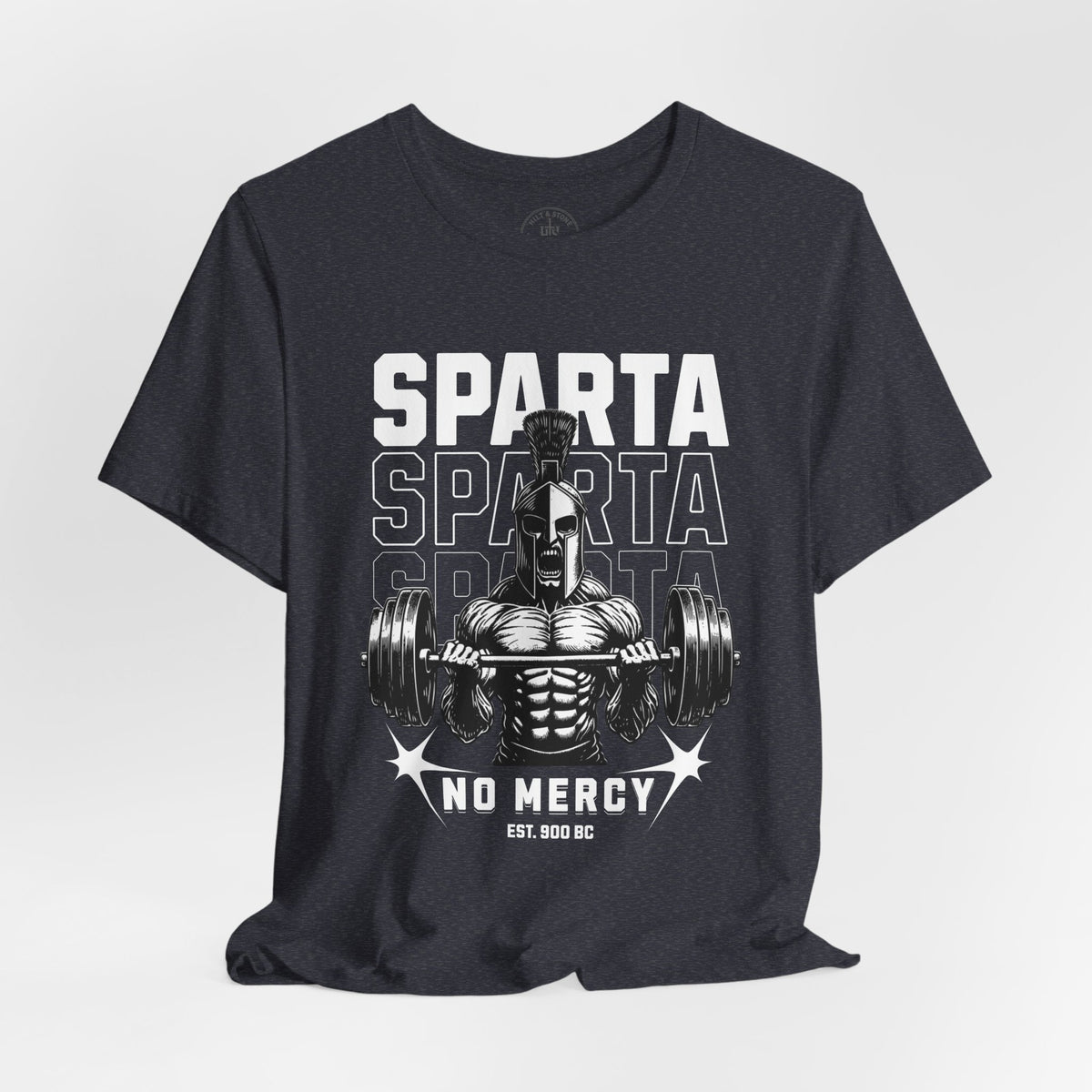 Sparta No Mercy Workout Crewneck T-Shirt - Hilt and Stone