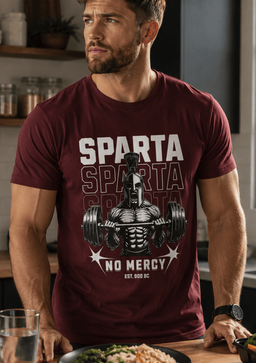 Sparta No Mercy Workout Crewneck T-Shirt - Hilt and Stone