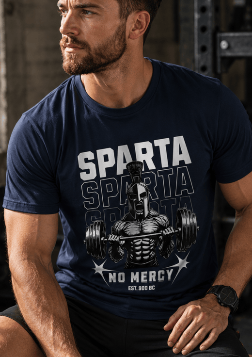 Sparta No Mercy Workout Crewneck T-Shirt - Hilt and Stone