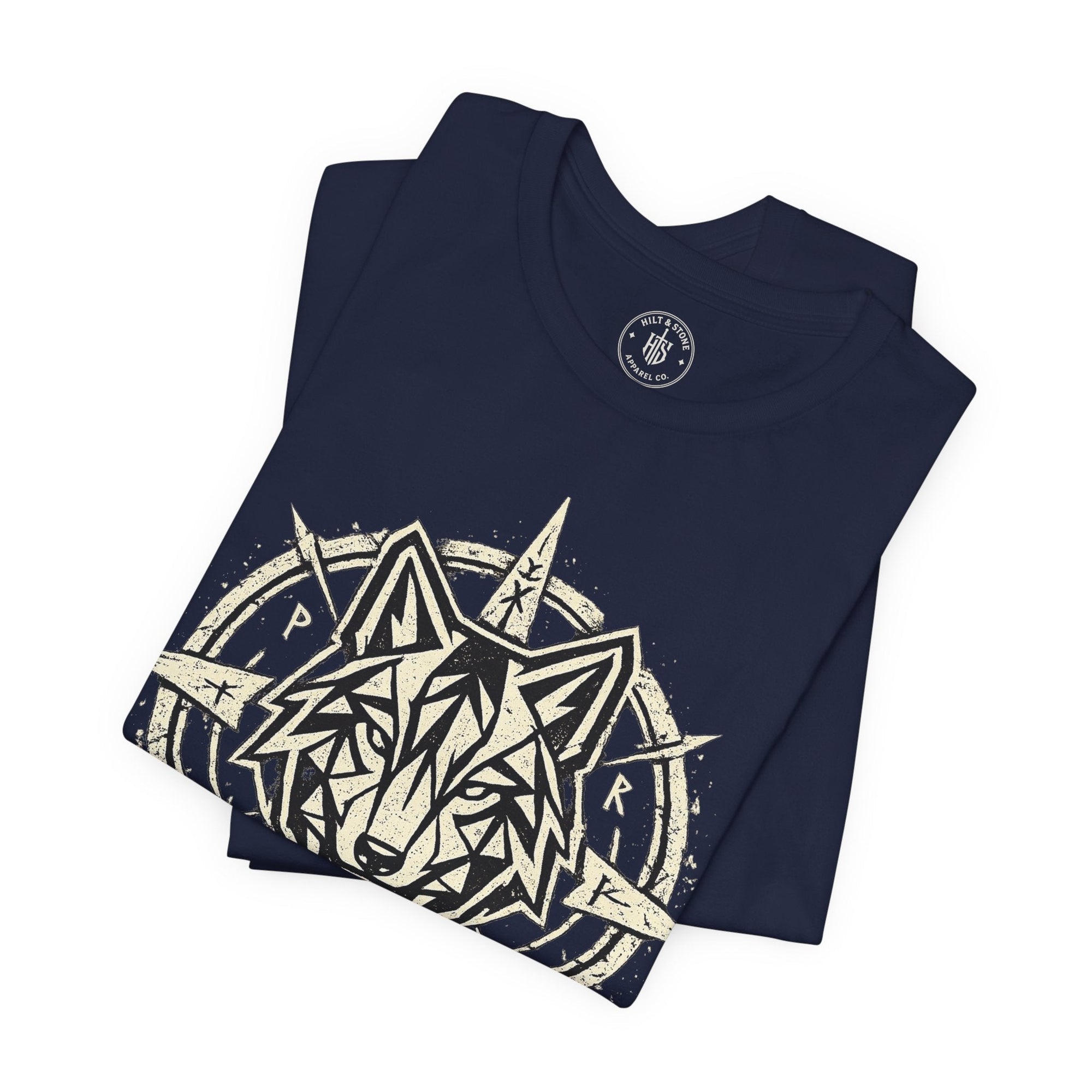 Stillness Wolf T-Shirt — 'The Hunt Begins' Graphic Tee - Hilt and Stone