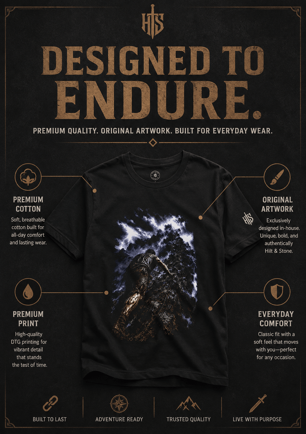 The Internal Ascent - Graphic T-Shirt - Hilt and Stone