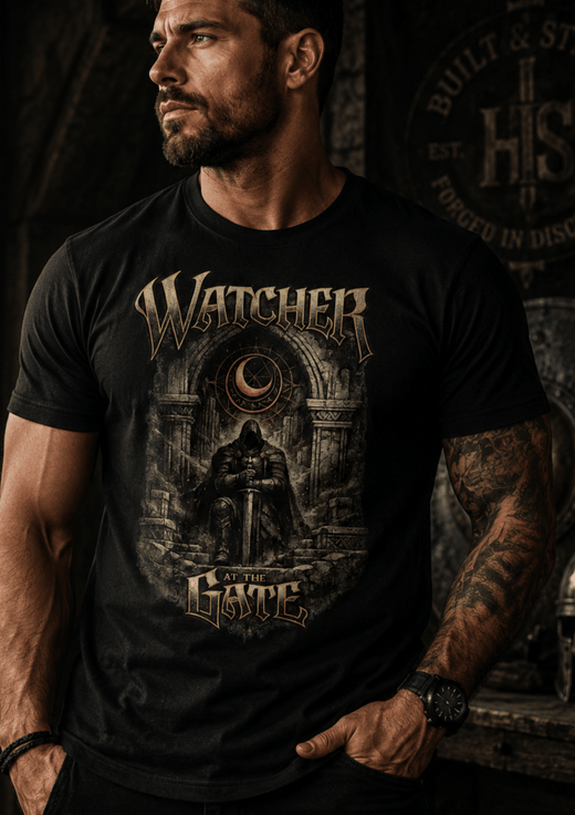 Watcher At The Gate Of Chaos Crewneck T-Shirt - Hilt and Stone