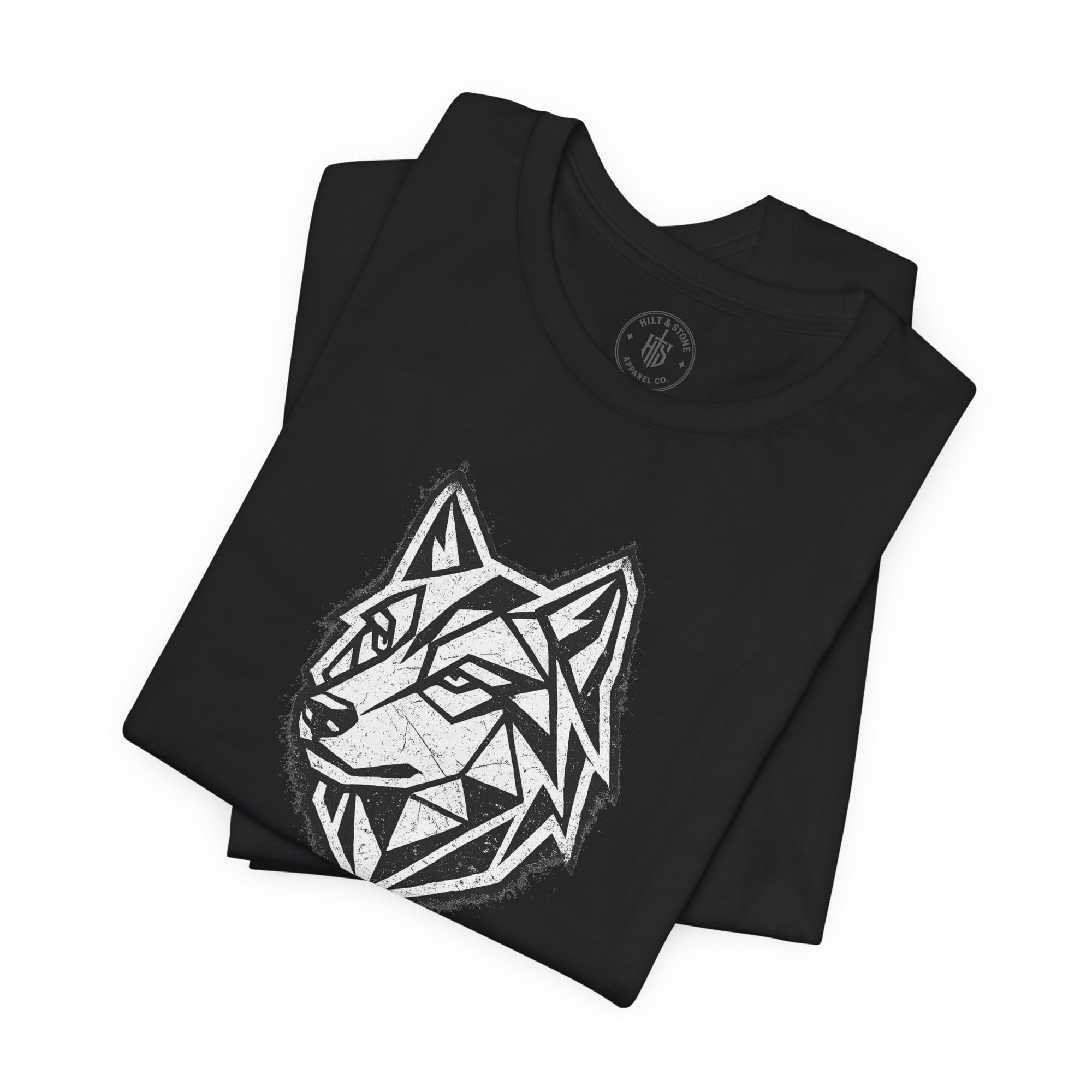 Lone Wolf Tactics Tee — Geometric Wolf Logo Graphic T-Shirt - Hilt and Stone