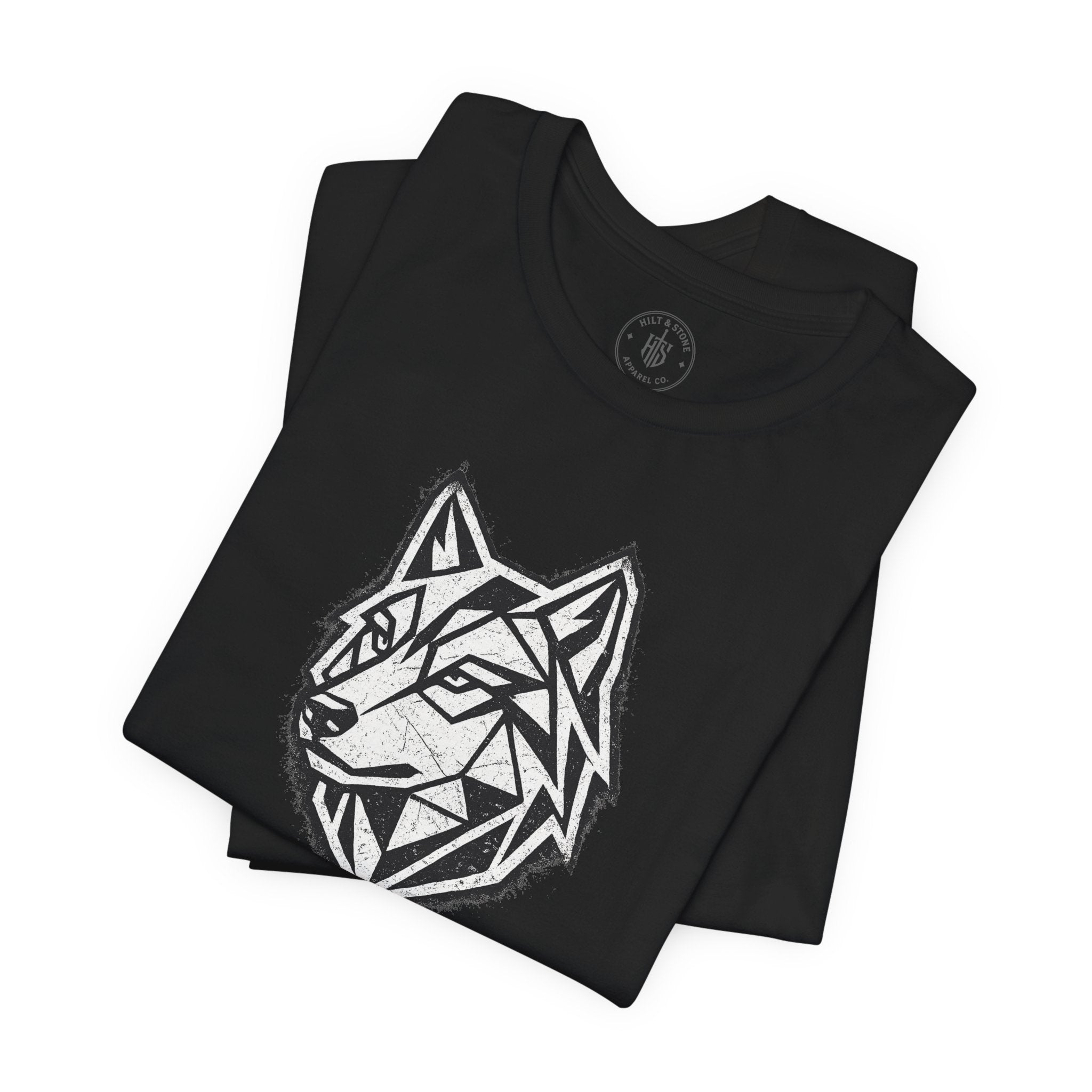 Lone Wolf Tactics Tee — Geometric Wolf Logo Graphic T-Shirt - Hilt and Stone