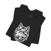 Load image into Gallery viewer, Lone Wolf Tactics Tee — Geometric Wolf Logo Graphic T-Shirt - Hilt and Stone