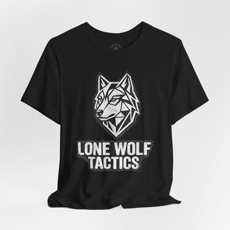 Lone Wolf Tactics Tee — Geometric Wolf Logo Graphic T-Shirt - Hilt and Stone