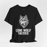 Load image into Gallery viewer, Lone Wolf Tactics Tee — Geometric Wolf Logo Graphic T-Shirt - Hilt and Stone