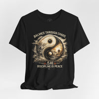 Load image into Gallery viewer, Balance Through Chaos Yin Yang Graphic T-Shirt - Hilt and Stone