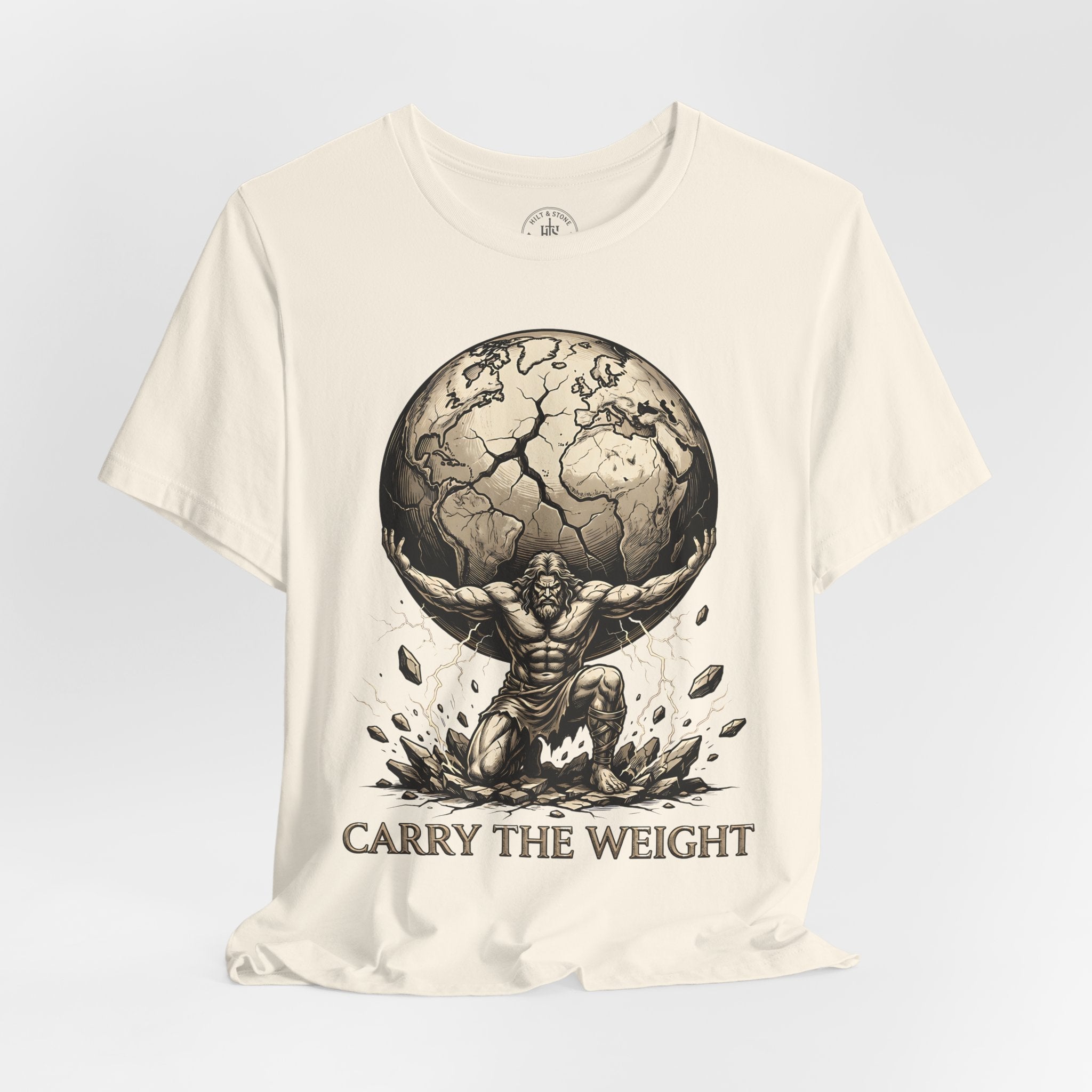 Atlas "Carry the Weight" Warrior T‑Shirt - Hilt and Stone