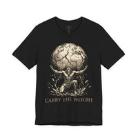 Load image into Gallery viewer, Atlas "Carry the Weight" Warrior T‑Shirt - Hilt and Stone
