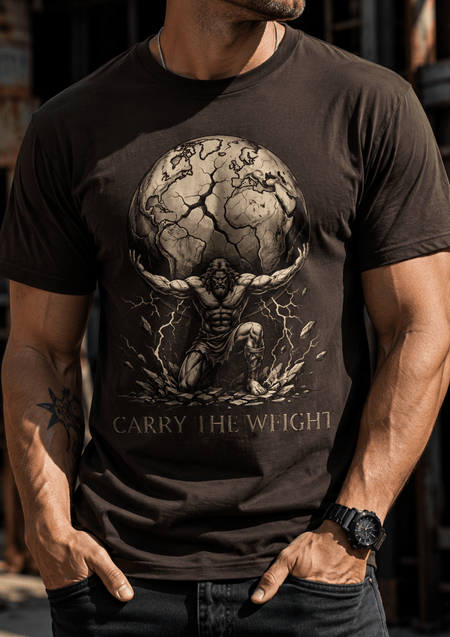 Atlas "Carry the Weight" Warrior T‑Shirt - Hilt and Stone