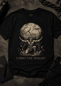 Load image into Gallery viewer, Atlas "Carry the Weight" Warrior T‑Shirt - Hilt and Stone