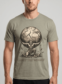 Load image into Gallery viewer, Atlas "Carry the Weight" Warrior T‑Shirt - Hilt and Stone