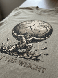 Load image into Gallery viewer, Atlas "Carry the Weight" Warrior T‑Shirt - Hilt and Stone