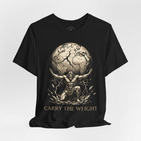 Load image into Gallery viewer, Atlas "Carry the Weight" Warrior T‑Shirt - Hilt and Stone