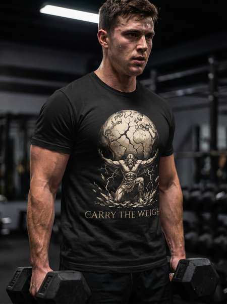 Atlas "Carry the Weight" Warrior T‑Shirt - Hilt and Stone
