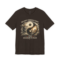 Load image into Gallery viewer, Balance Through Chaos Yin Yang Graphic T-Shirt - Hilt and Stone