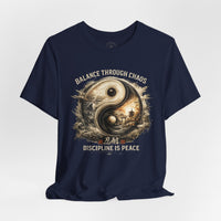 Load image into Gallery viewer, Balance Through Chaos Yin Yang Graphic T-Shirt - Hilt and Stone