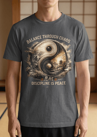 Load image into Gallery viewer, Balance Through Chaos Yin Yang Graphic T-Shirt - Hilt and Stone