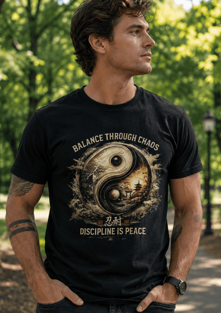 Balance Through Chaos Yin Yang Graphic T-Shirt - Hilt and Stone