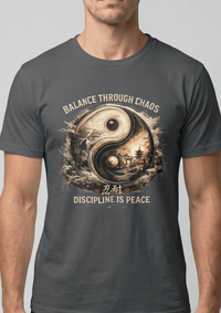 Load image into Gallery viewer, Balance Through Chaos Yin Yang Graphic T-Shirt - Hilt and Stone