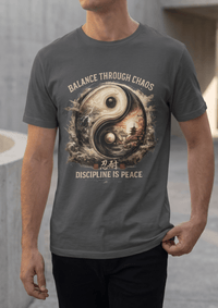 Load image into Gallery viewer, Balance Through Chaos Yin Yang Graphic T-Shirt - Hilt and Stone