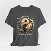 Load image into Gallery viewer, Balance Through Chaos Yin Yang Graphic T-Shirt - Hilt and Stone