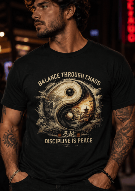 Balance Through Chaos Yin Yang Graphic T-Shirt - Hilt and Stone