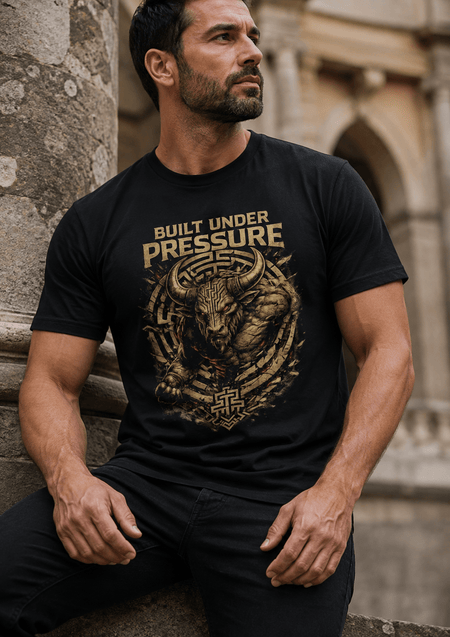 Built Under Pressure Minotaur Graphic T-Shirt - Hilt and Stone