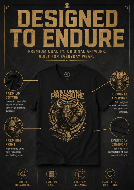Built Under Pressure Minotaur Graphic T-Shirt - Hilt and Stone