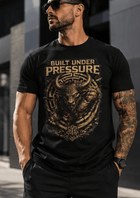 Load image into Gallery viewer, Built Under Pressure Minotaur Graphic T-Shirt - Hilt and Stone