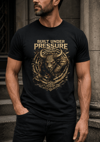 Load image into Gallery viewer, Built Under Pressure Minotaur Graphic T-Shirt - Hilt and Stone