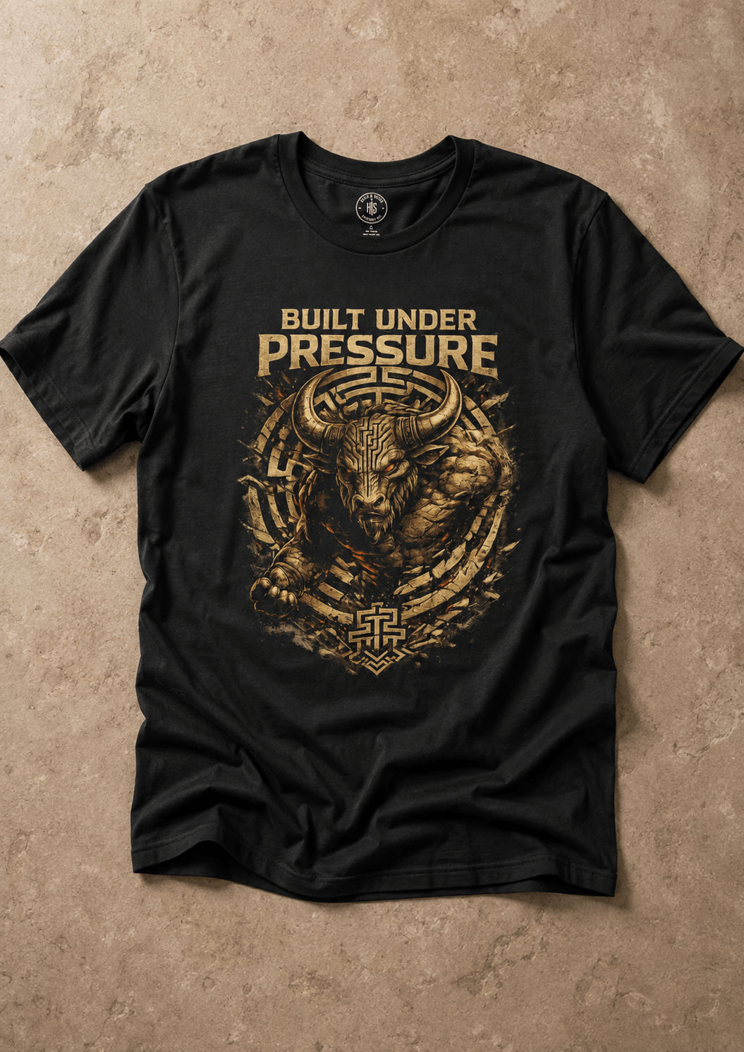Built Under Pressure Minotaur Graphic T-Shirt - Hilt and Stone
