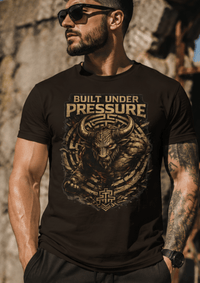 Load image into Gallery viewer, Built Under Pressure Minotaur Graphic T-Shirt - Hilt and Stone