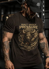 Load image into Gallery viewer, Built Under Pressure Minotaur Graphic T-Shirt - Hilt and Stone