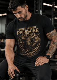 Load image into Gallery viewer, Built Under Pressure Minotaur Graphic T-Shirt - Hilt and Stone
