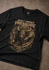 Load image into Gallery viewer, Built Under Pressure Minotaur Graphic T-Shirt - Hilt and Stone