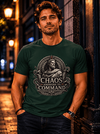 Load image into Gallery viewer, Chaos Answers to Command – Stoic Warrior Graphic T-Shirt - Hilt and Stone