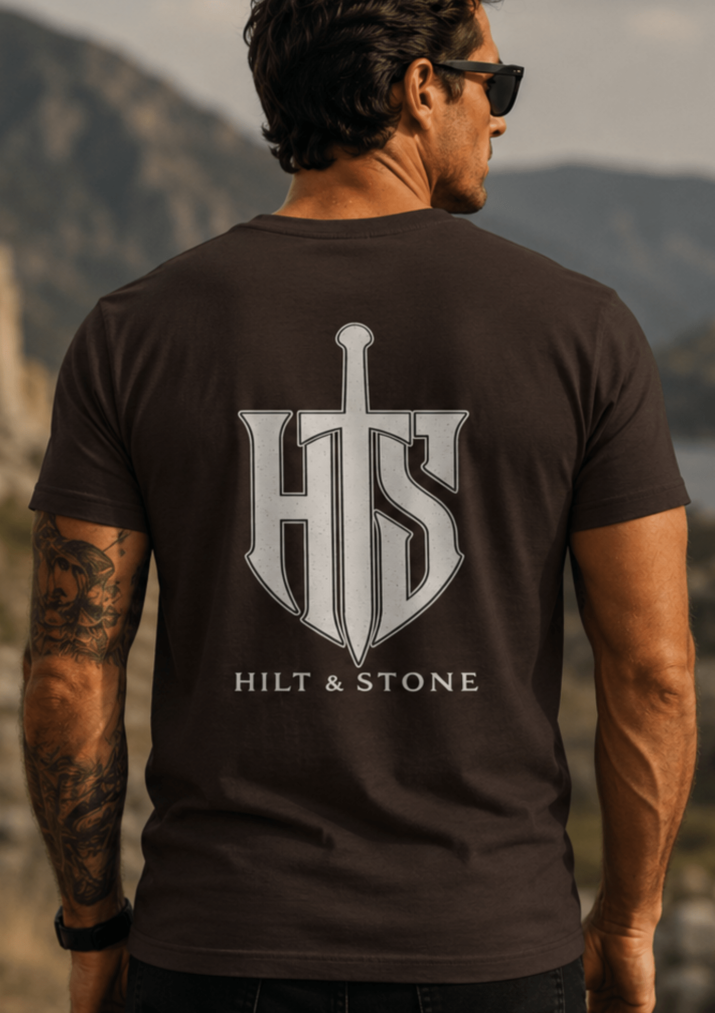 Core Crest Front And Back Print Graphic T-Shirt - Hilt and Stone